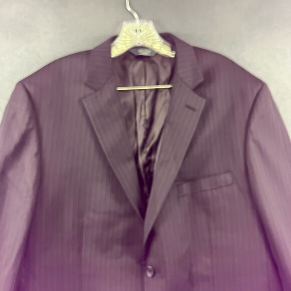 Pronto Uomo Platinum Blazer 100% Wool 44 R Suit Pin Stripe Men's 2 Button Jacket - Picture 8 of 9